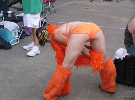 Candid action during a fun filled day at a clothing optional club