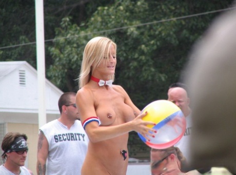 Candid action during a fun filled day at a clothing optional club