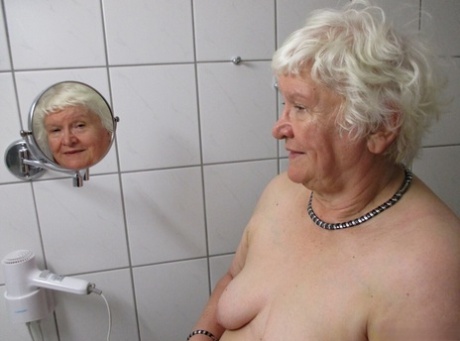 Wild granny Puma shows her saggy tits & bald pussy in a compilation